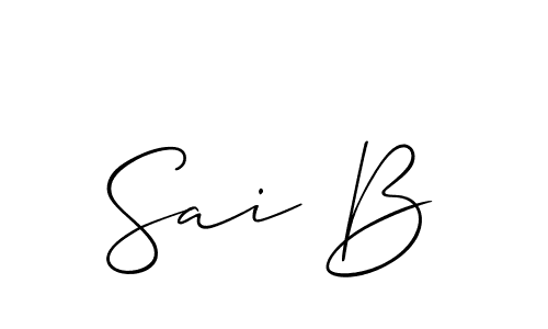 Create a beautiful signature design for name Sai B. With this signature (Allison_Script) fonts, you can make a handwritten signature for free. Sai B signature style 2 images and pictures png