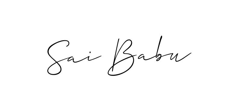 You should practise on your own different ways (Allison_Script) to write your name (Sai Babu) in signature. don't let someone else do it for you. Sai Babu signature style 2 images and pictures png