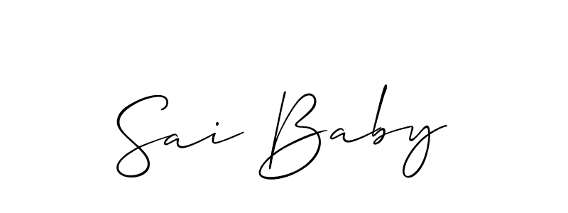 Create a beautiful signature design for name Sai Baby. With this signature (Allison_Script) fonts, you can make a handwritten signature for free. Sai Baby signature style 2 images and pictures png