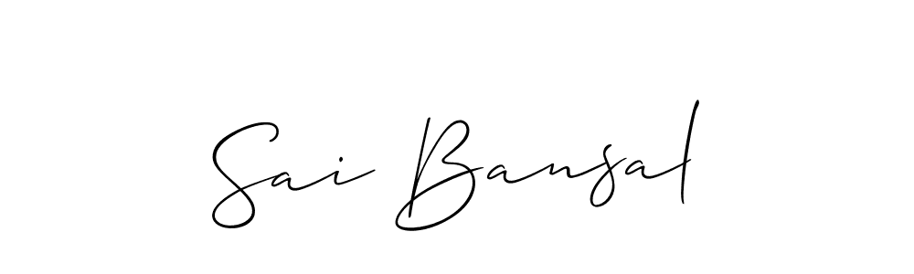How to make Sai Bansal name signature. Use Allison_Script style for creating short signs online. This is the latest handwritten sign. Sai Bansal signature style 2 images and pictures png