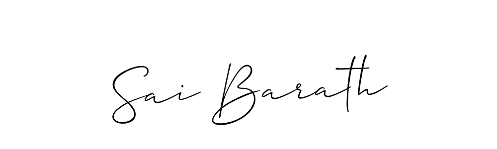 Allison_Script is a professional signature style that is perfect for those who want to add a touch of class to their signature. It is also a great choice for those who want to make their signature more unique. Get Sai Barath name to fancy signature for free. Sai Barath signature style 2 images and pictures png