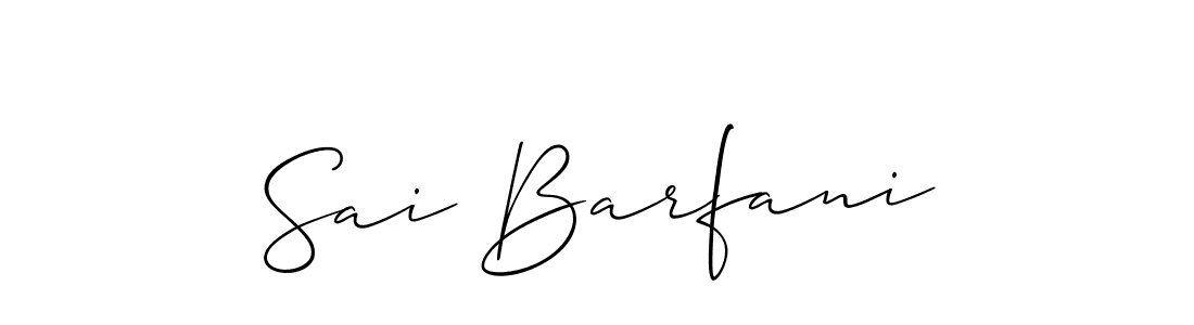 Sai Barfani stylish signature style. Best Handwritten Sign (Allison_Script) for my name. Handwritten Signature Collection Ideas for my name Sai Barfani. Sai Barfani signature style 2 images and pictures png