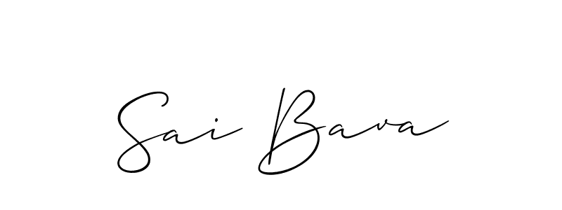 It looks lik you need a new signature style for name Sai Bava. Design unique handwritten (Allison_Script) signature with our free signature maker in just a few clicks. Sai Bava signature style 2 images and pictures png