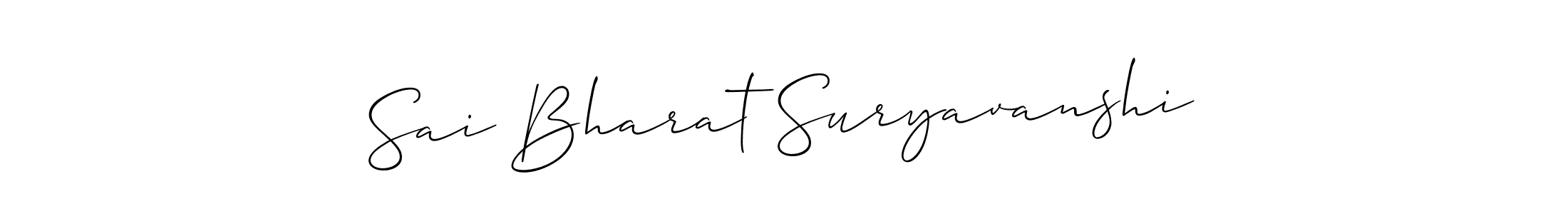 The best way (Allison_Script) to make a short signature is to pick only two or three words in your name. The name Sai Bharat Suryavanshi include a total of six letters. For converting this name. Sai Bharat Suryavanshi signature style 2 images and pictures png