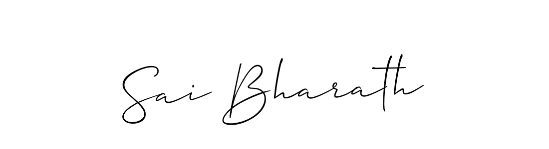 Allison_Script is a professional signature style that is perfect for those who want to add a touch of class to their signature. It is also a great choice for those who want to make their signature more unique. Get Sai Bharath name to fancy signature for free. Sai Bharath signature style 2 images and pictures png
