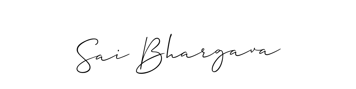 Use a signature maker to create a handwritten signature online. With this signature software, you can design (Allison_Script) your own signature for name Sai Bhargava. Sai Bhargava signature style 2 images and pictures png