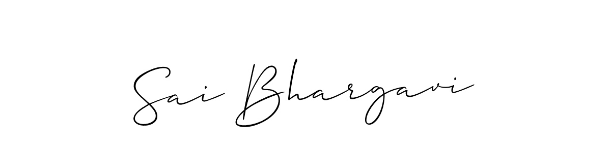 You should practise on your own different ways (Allison_Script) to write your name (Sai Bhargavi) in signature. don't let someone else do it for you. Sai Bhargavi signature style 2 images and pictures png