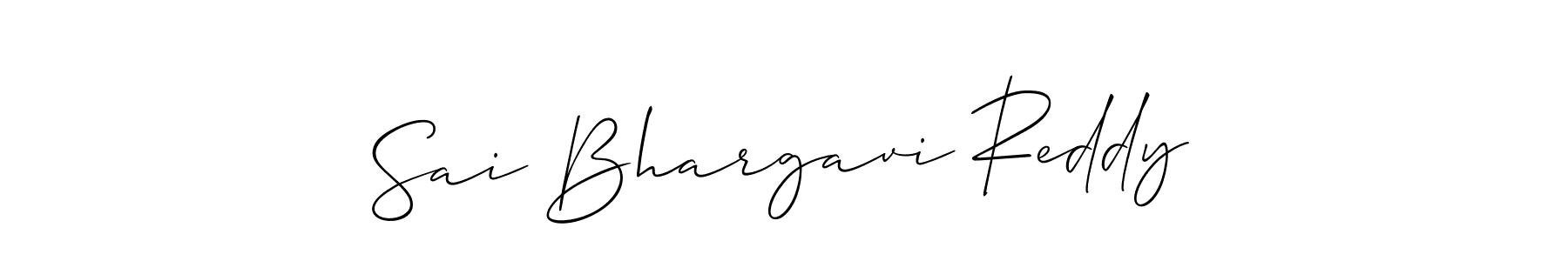 It looks lik you need a new signature style for name Sai Bhargavi Reddy. Design unique handwritten (Allison_Script) signature with our free signature maker in just a few clicks. Sai Bhargavi Reddy signature style 2 images and pictures png