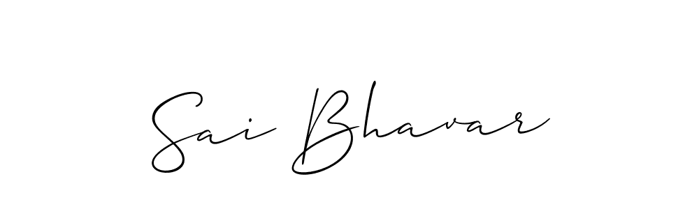 Use a signature maker to create a handwritten signature online. With this signature software, you can design (Allison_Script) your own signature for name Sai Bhavar. Sai Bhavar signature style 2 images and pictures png
