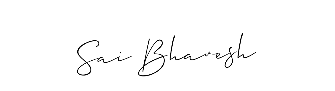 Also we have Sai Bhavesh name is the best signature style. Create professional handwritten signature collection using Allison_Script autograph style. Sai Bhavesh signature style 2 images and pictures png