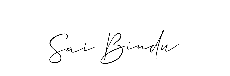 Allison_Script is a professional signature style that is perfect for those who want to add a touch of class to their signature. It is also a great choice for those who want to make their signature more unique. Get Sai Bindu name to fancy signature for free. Sai Bindu signature style 2 images and pictures png