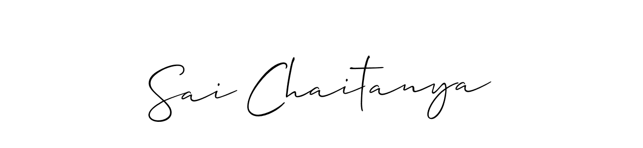 Use a signature maker to create a handwritten signature online. With this signature software, you can design (Allison_Script) your own signature for name Sai Chaitanya. Sai Chaitanya signature style 2 images and pictures png