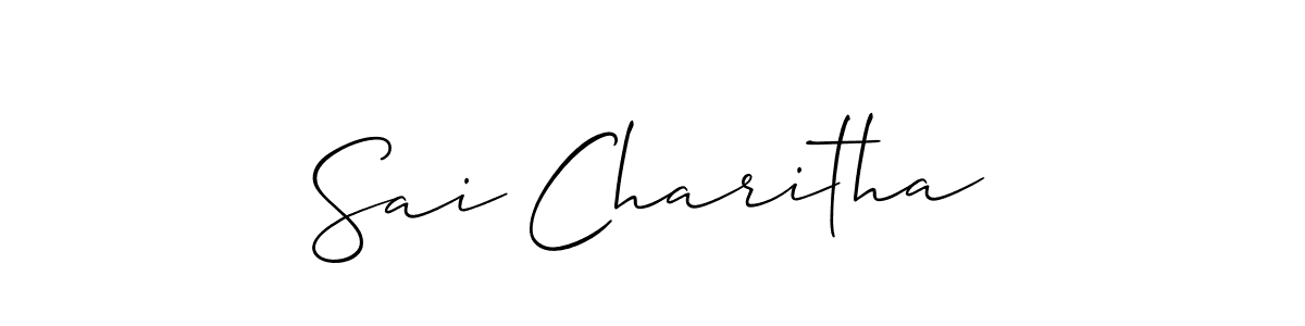 Make a short Sai Charitha signature style. Manage your documents anywhere anytime using Allison_Script. Create and add eSignatures, submit forms, share and send files easily. Sai Charitha signature style 2 images and pictures png