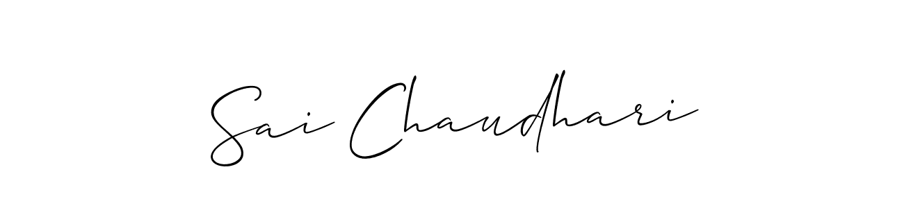 Design your own signature with our free online signature maker. With this signature software, you can create a handwritten (Allison_Script) signature for name Sai Chaudhari. Sai Chaudhari signature style 2 images and pictures png