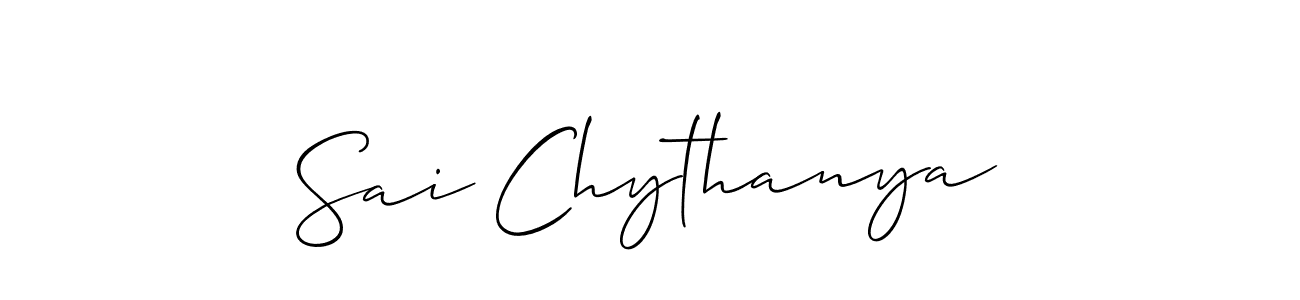 You should practise on your own different ways (Allison_Script) to write your name (Sai Chythanya) in signature. don't let someone else do it for you. Sai Chythanya signature style 2 images and pictures png