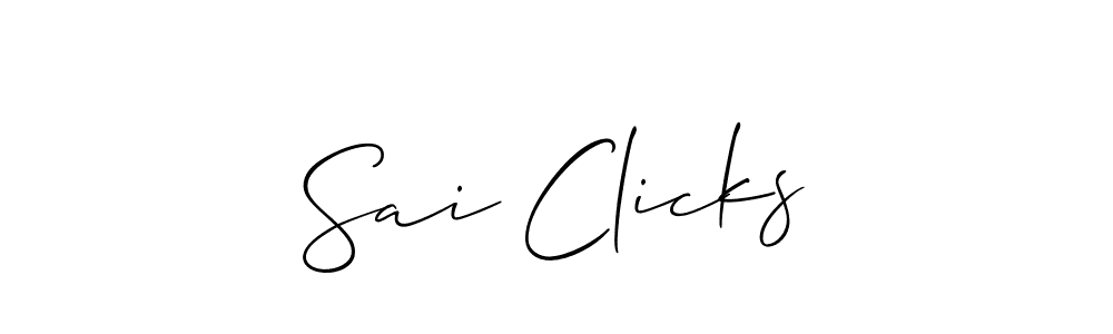 Design your own signature with our free online signature maker. With this signature software, you can create a handwritten (Allison_Script) signature for name Sai Clicks. Sai Clicks signature style 2 images and pictures png