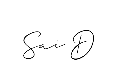 How to make Sai D name signature. Use Allison_Script style for creating short signs online. This is the latest handwritten sign. Sai D signature style 2 images and pictures png