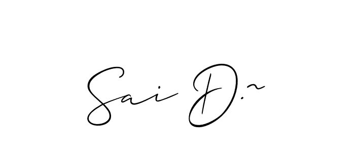 How to make Sai D.~ name signature. Use Allison_Script style for creating short signs online. This is the latest handwritten sign. Sai D.~ signature style 2 images and pictures png