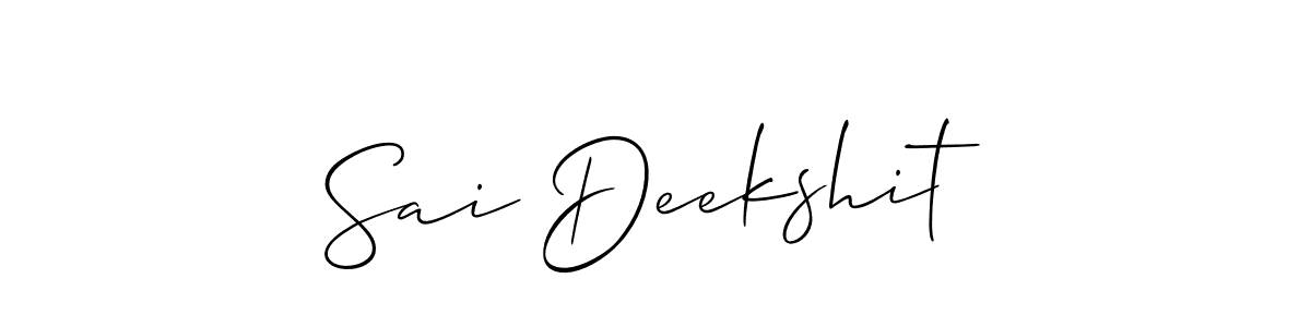 Make a beautiful signature design for name Sai Deekshit. With this signature (Allison_Script) style, you can create a handwritten signature for free. Sai Deekshit signature style 2 images and pictures png