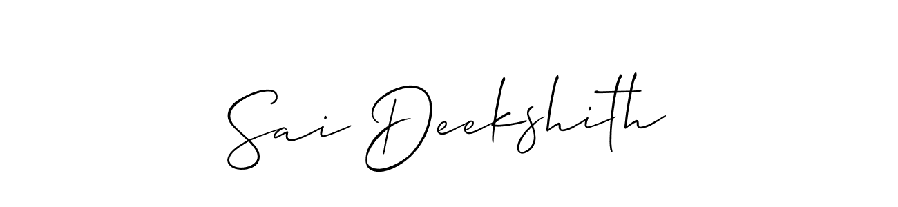 Make a beautiful signature design for name Sai Deekshith. With this signature (Allison_Script) style, you can create a handwritten signature for free. Sai Deekshith signature style 2 images and pictures png