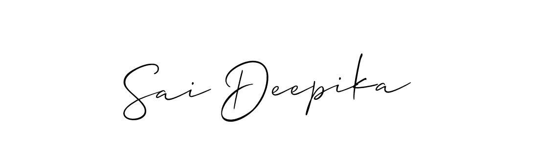 How to make Sai Deepika name signature. Use Allison_Script style for creating short signs online. This is the latest handwritten sign. Sai Deepika signature style 2 images and pictures png