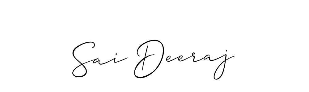 It looks lik you need a new signature style for name Sai Deeraj. Design unique handwritten (Allison_Script) signature with our free signature maker in just a few clicks. Sai Deeraj signature style 2 images and pictures png