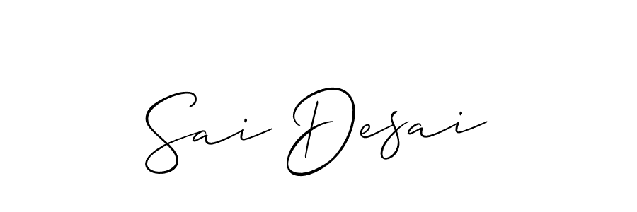 You should practise on your own different ways (Allison_Script) to write your name (Sai Desai) in signature. don't let someone else do it for you. Sai Desai signature style 2 images and pictures png