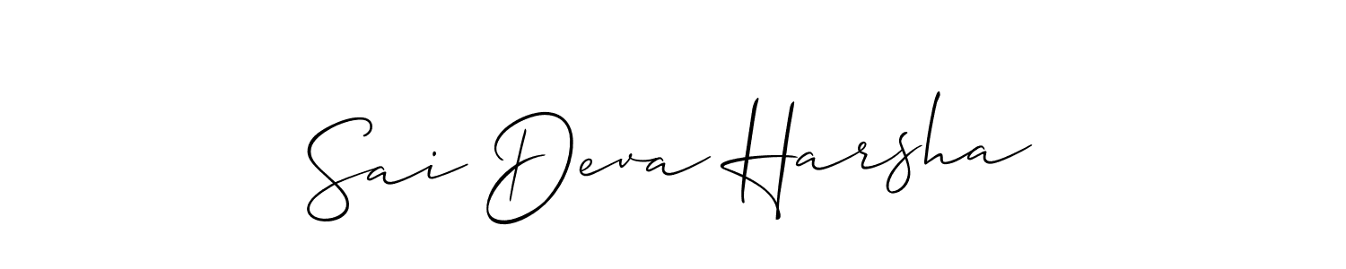 You should practise on your own different ways (Allison_Script) to write your name (Sai Deva Harsha) in signature. don't let someone else do it for you. Sai Deva Harsha signature style 2 images and pictures png