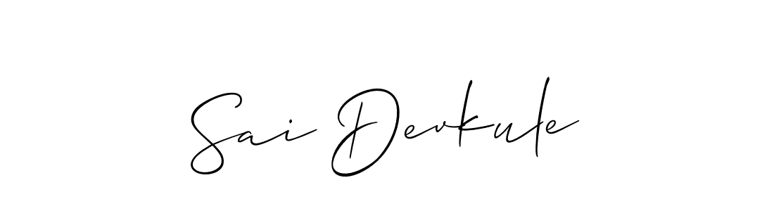 Use a signature maker to create a handwritten signature online. With this signature software, you can design (Allison_Script) your own signature for name Sai Devkule. Sai Devkule signature style 2 images and pictures png