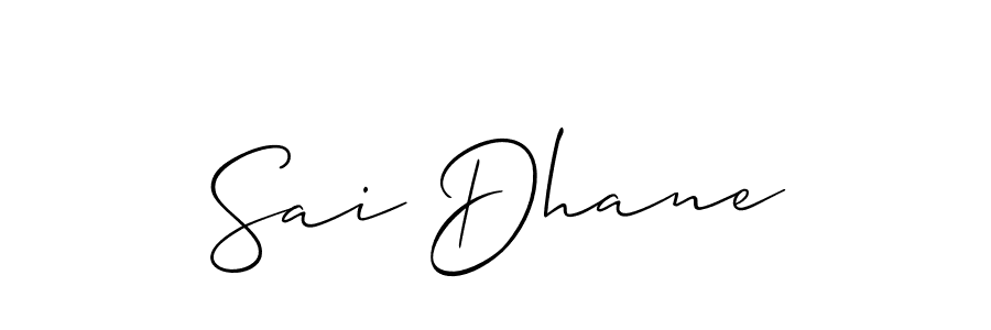 if you are searching for the best signature style for your name Sai Dhane. so please give up your signature search. here we have designed multiple signature styles  using Allison_Script. Sai Dhane signature style 2 images and pictures png