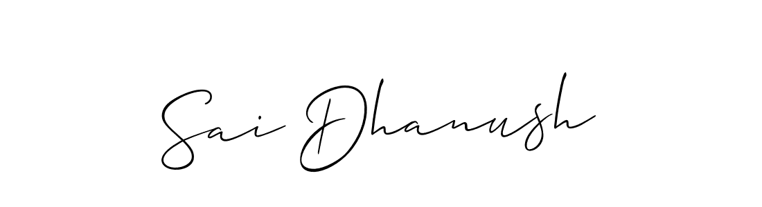 How to Draw Sai Dhanush signature style? Allison_Script is a latest design signature styles for name Sai Dhanush. Sai Dhanush signature style 2 images and pictures png