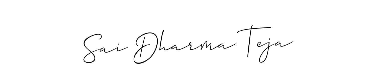 Use a signature maker to create a handwritten signature online. With this signature software, you can design (Allison_Script) your own signature for name Sai Dharma Teja. Sai Dharma Teja signature style 2 images and pictures png