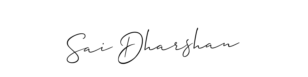 The best way (Allison_Script) to make a short signature is to pick only two or three words in your name. The name Sai Dharshan include a total of six letters. For converting this name. Sai Dharshan signature style 2 images and pictures png