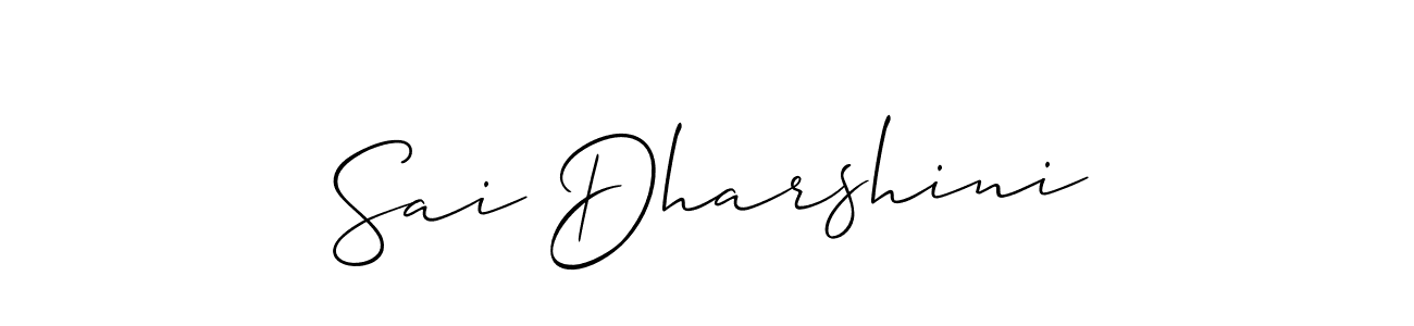 Use a signature maker to create a handwritten signature online. With this signature software, you can design (Allison_Script) your own signature for name Sai Dharshini. Sai Dharshini signature style 2 images and pictures png