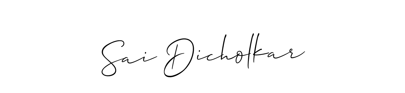 Sai Dicholkar stylish signature style. Best Handwritten Sign (Allison_Script) for my name. Handwritten Signature Collection Ideas for my name Sai Dicholkar. Sai Dicholkar signature style 2 images and pictures png