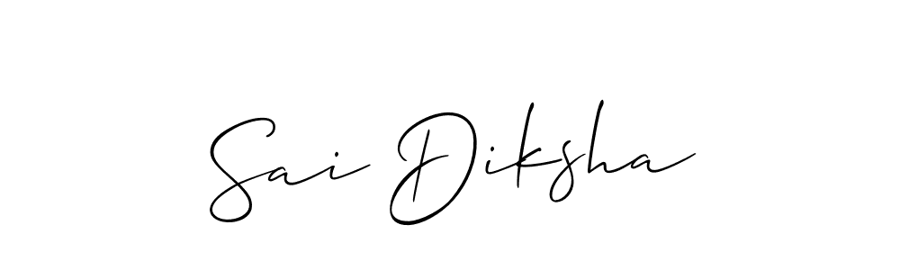 Create a beautiful signature design for name Sai Diksha. With this signature (Allison_Script) fonts, you can make a handwritten signature for free. Sai Diksha signature style 2 images and pictures png