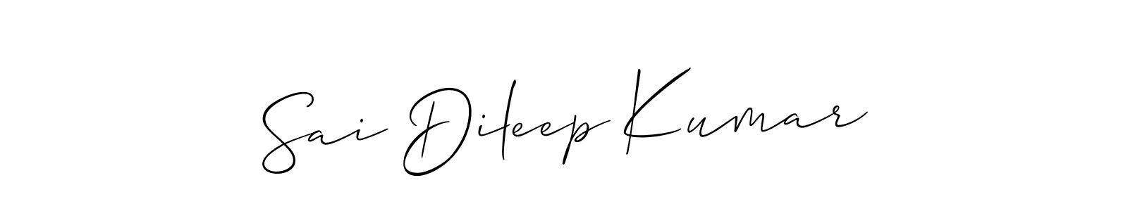 It looks lik you need a new signature style for name Sai Dileep Kumar. Design unique handwritten (Allison_Script) signature with our free signature maker in just a few clicks. Sai Dileep Kumar signature style 2 images and pictures png