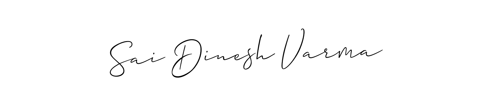 The best way (Allison_Script) to make a short signature is to pick only two or three words in your name. The name Sai Dinesh Varma include a total of six letters. For converting this name. Sai Dinesh Varma signature style 2 images and pictures png