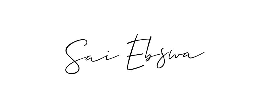 Design your own signature with our free online signature maker. With this signature software, you can create a handwritten (Allison_Script) signature for name Sai Ebswa. Sai Ebswa signature style 2 images and pictures png