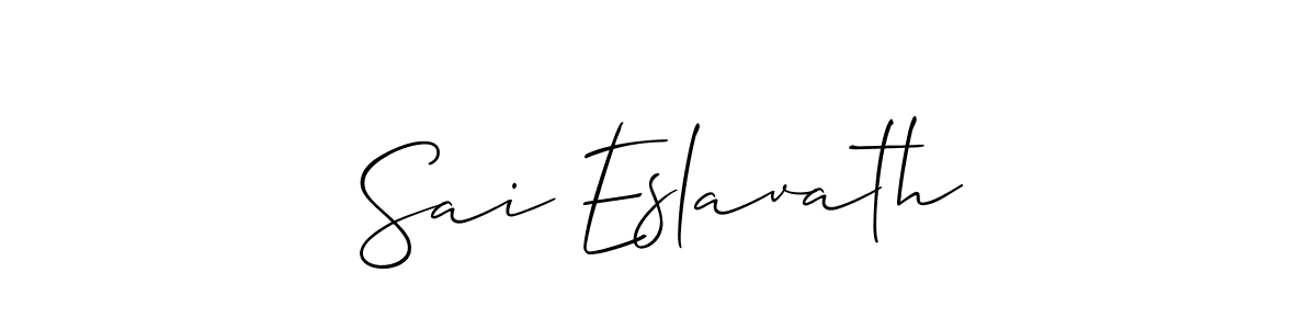 Once you've used our free online signature maker to create your best signature Allison_Script style, it's time to enjoy all of the benefits that Sai Eslavath name signing documents. Sai Eslavath signature style 2 images and pictures png
