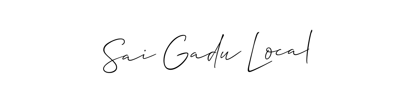 The best way (Allison_Script) to make a short signature is to pick only two or three words in your name. The name Sai Gadu Local include a total of six letters. For converting this name. Sai Gadu Local signature style 2 images and pictures png