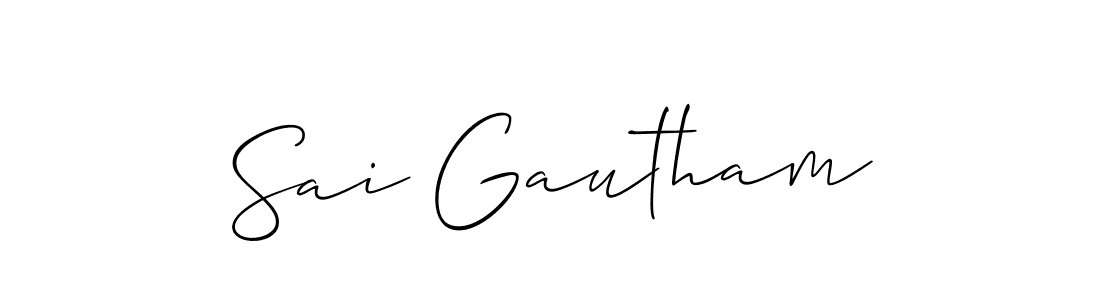 Best and Professional Signature Style for Sai Gautham. Allison_Script Best Signature Style Collection. Sai Gautham signature style 2 images and pictures png