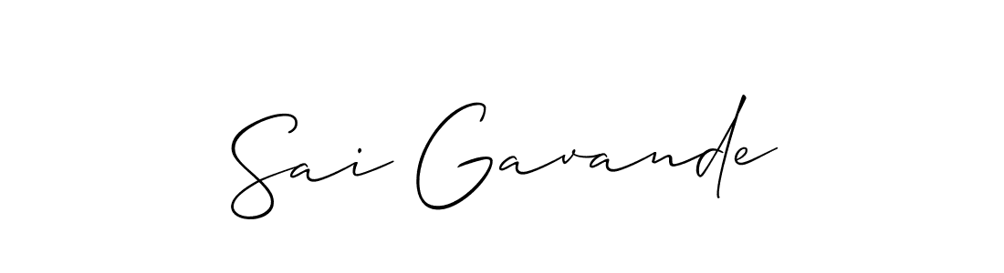 Make a short Sai Gavande signature style. Manage your documents anywhere anytime using Allison_Script. Create and add eSignatures, submit forms, share and send files easily. Sai Gavande signature style 2 images and pictures png