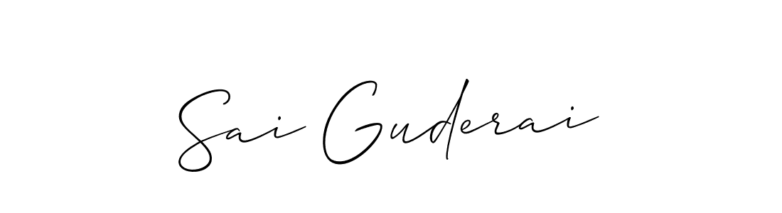 Also we have Sai Guderai name is the best signature style. Create professional handwritten signature collection using Allison_Script autograph style. Sai Guderai signature style 2 images and pictures png