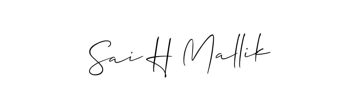 if you are searching for the best signature style for your name Sai H Mallik. so please give up your signature search. here we have designed multiple signature styles  using Allison_Script. Sai H Mallik signature style 2 images and pictures png