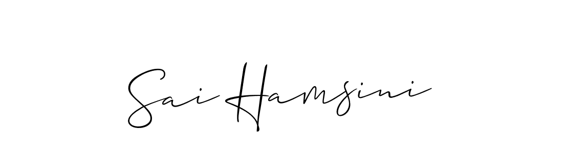 Use a signature maker to create a handwritten signature online. With this signature software, you can design (Allison_Script) your own signature for name Sai Hamsini. Sai Hamsini signature style 2 images and pictures png