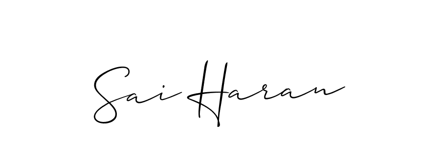 Use a signature maker to create a handwritten signature online. With this signature software, you can design (Allison_Script) your own signature for name Sai Haran. Sai Haran signature style 2 images and pictures png