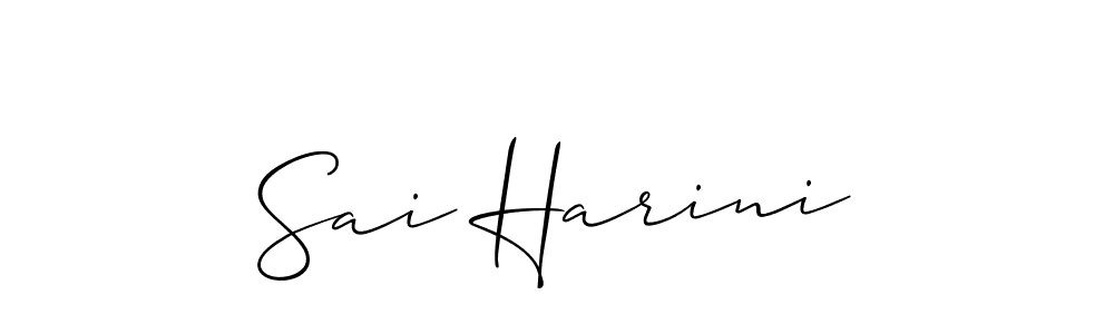 You should practise on your own different ways (Allison_Script) to write your name (Sai Harini) in signature. don't let someone else do it for you. Sai Harini signature style 2 images and pictures png