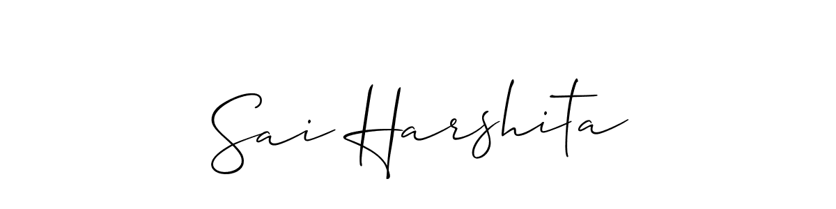 if you are searching for the best signature style for your name Sai Harshita. so please give up your signature search. here we have designed multiple signature styles  using Allison_Script. Sai Harshita signature style 2 images and pictures png