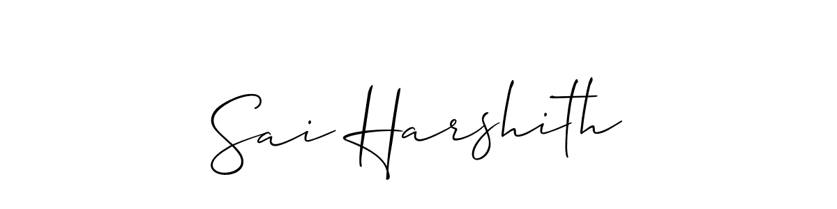 It looks lik you need a new signature style for name Sai Harshith. Design unique handwritten (Allison_Script) signature with our free signature maker in just a few clicks. Sai Harshith signature style 2 images and pictures png